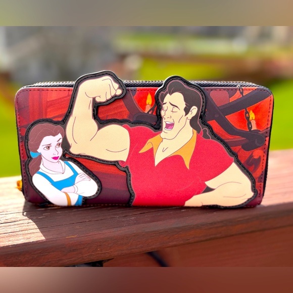 Beauty & the Beast Gaston Officially Licensed Faux Leather Zip-Around Purse - Picture 1 of 4